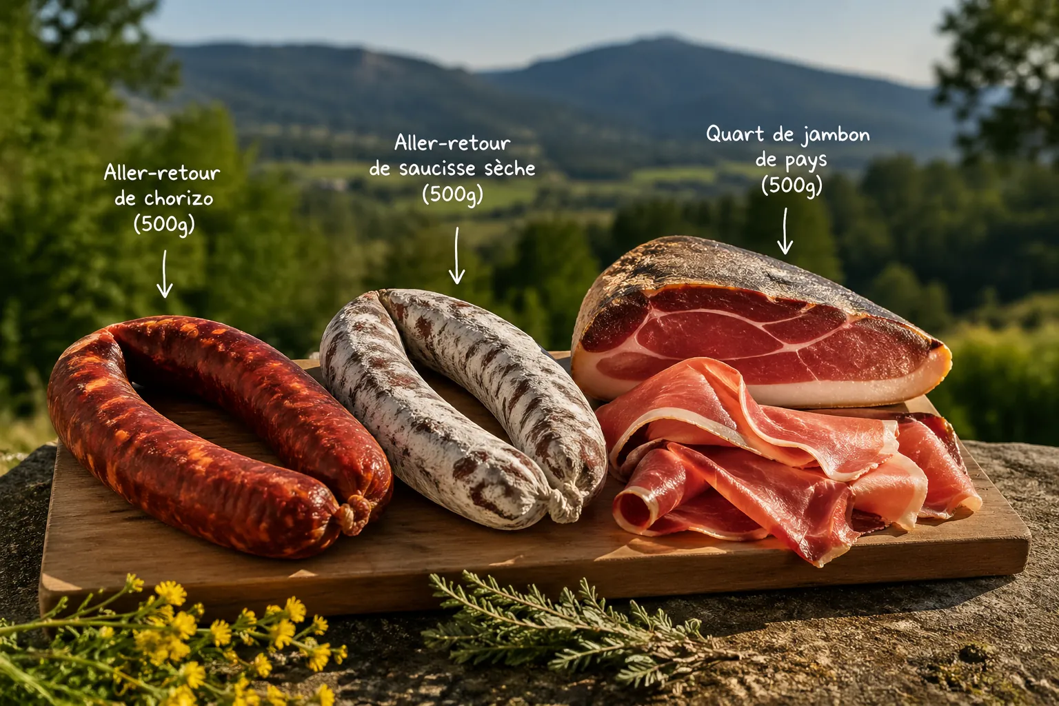 Planche de charcuterie artisanale Planche de charcuterie artisanale